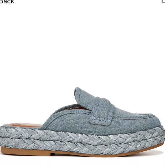 Zodiac Blue Denim Espadrille loafer mules - Picture 9 of 13